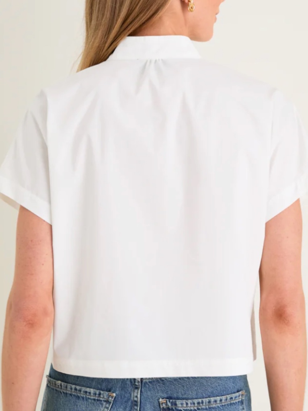 BRAND NEW Tuckernuck White Cotton Poplin Pintuck Avery Shirt - Picture 4 of 8
